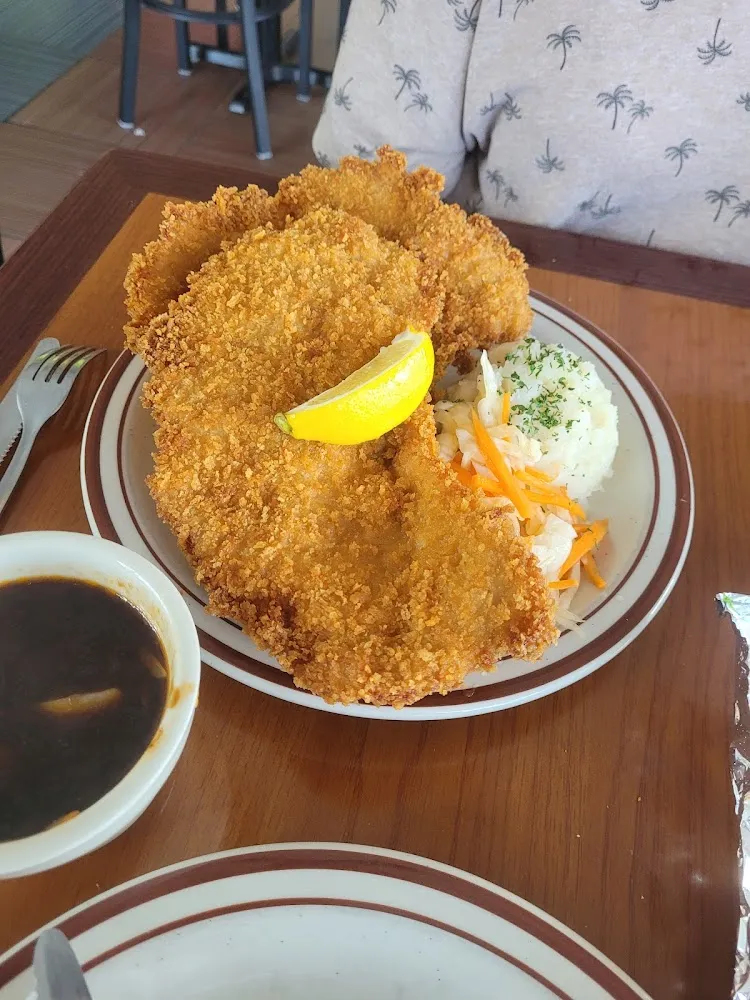 Schnitzel with German Potato Salad and Slaw